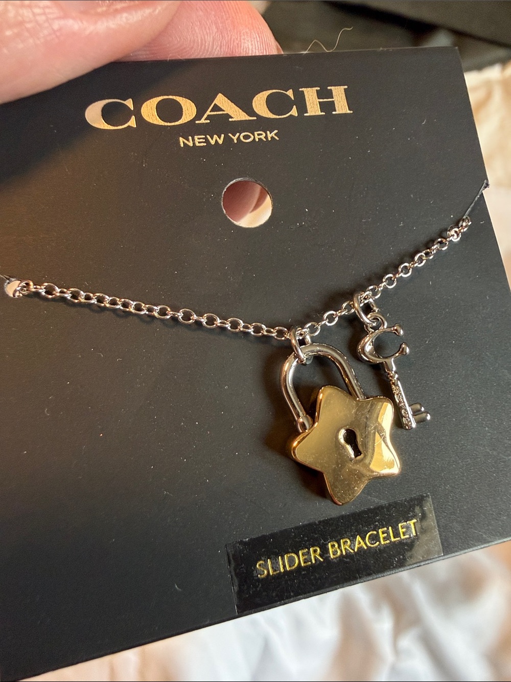 Coach Lock and Key Slider Bracelet